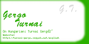 gergo turnai business card